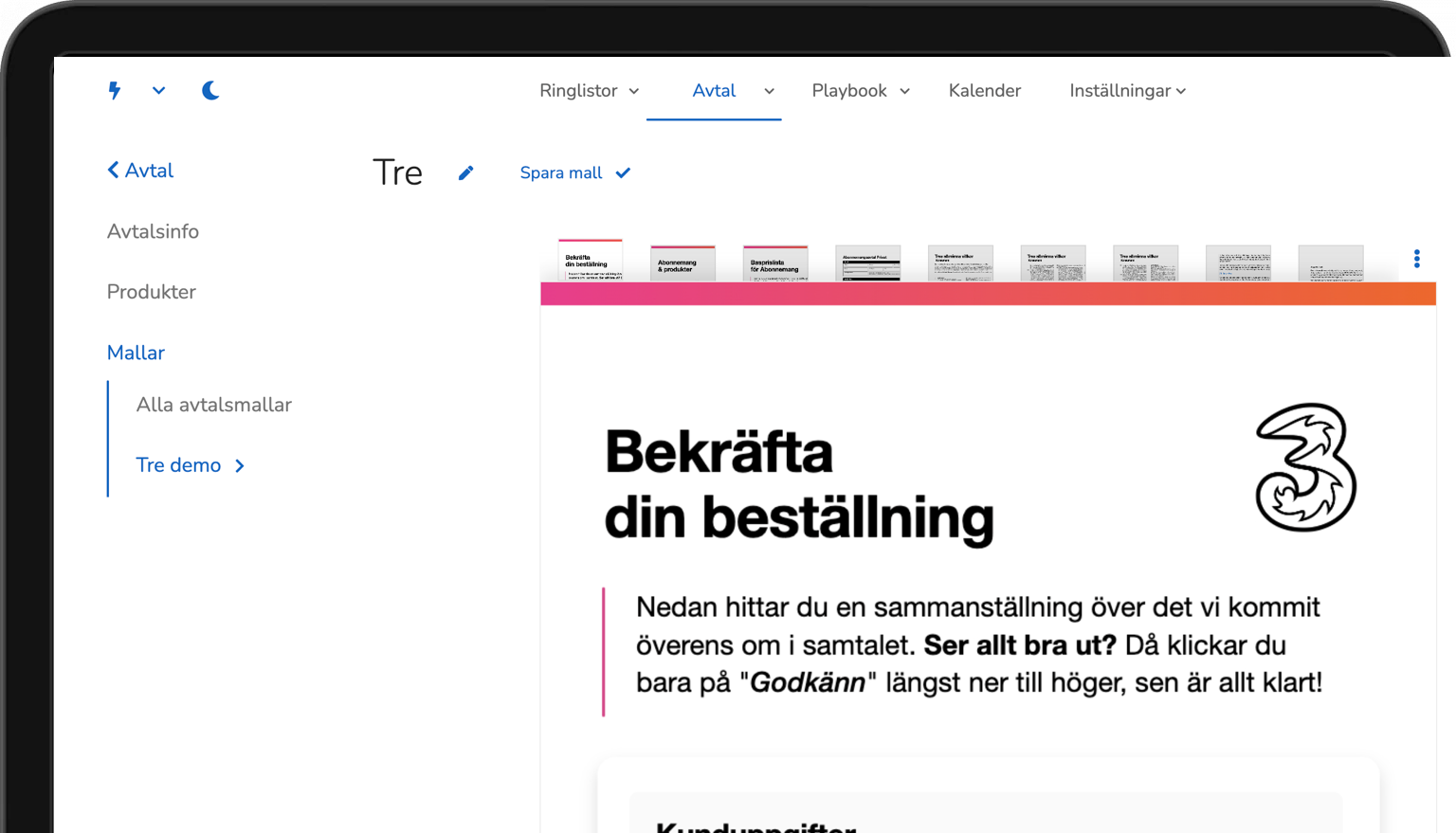 Tre-avtal i SaleSys